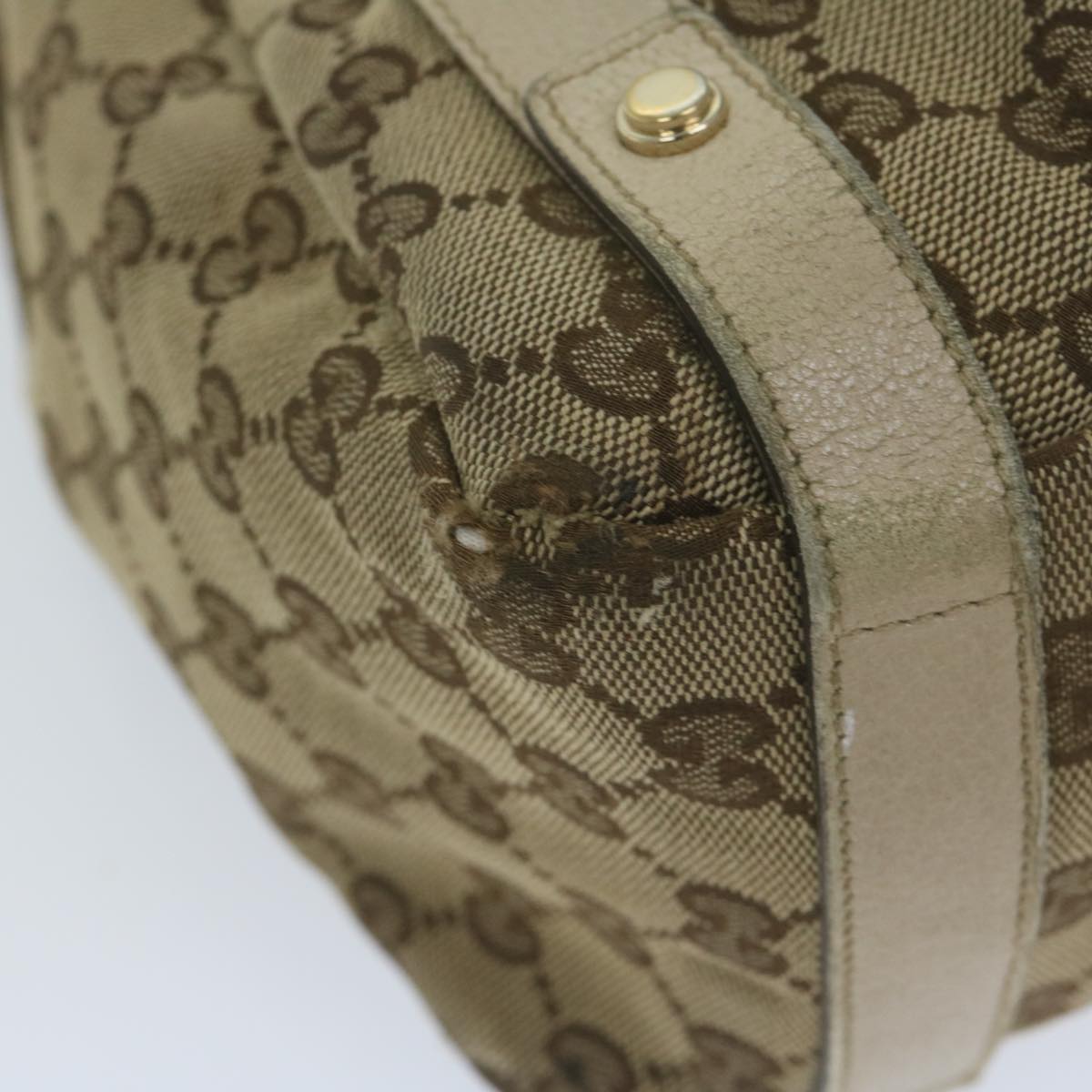 GUCCI GG Canvas Tote Bag Beige 130736 61847