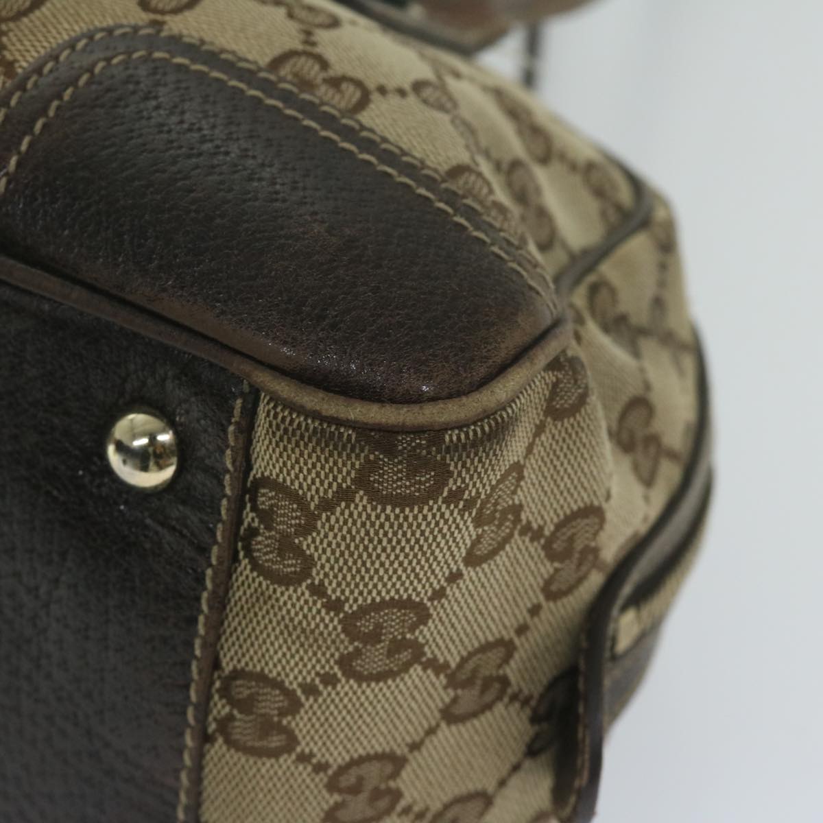 GUCCI GG Canvas Web Sherry Line Tote Bag Beige Red Green 161720 61848