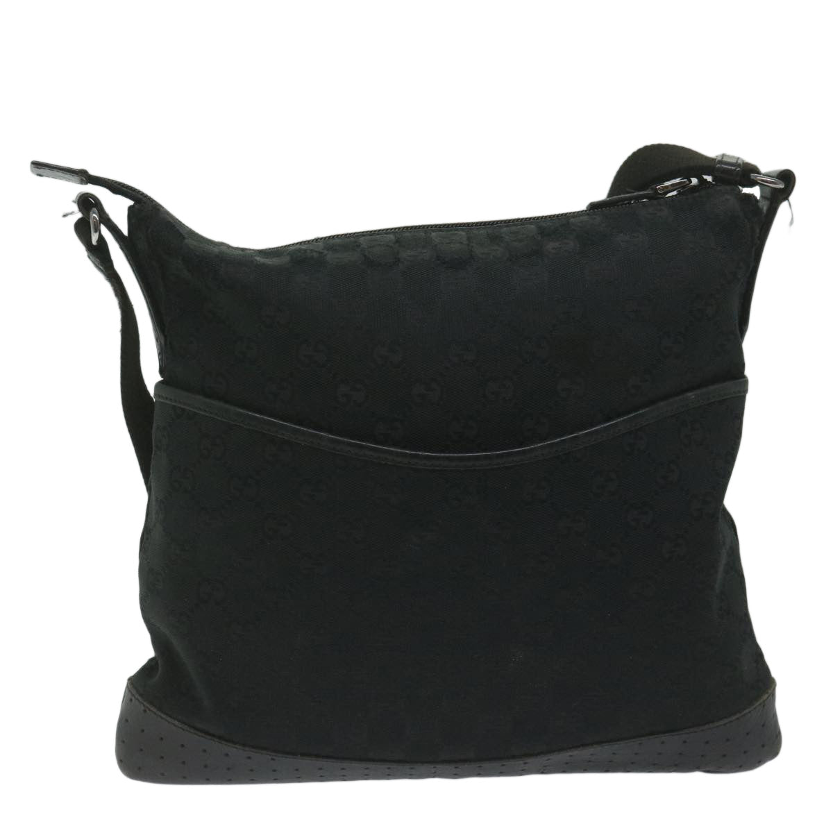 GUCCI GG Canvas Shoulder Bag Black 145857 61849