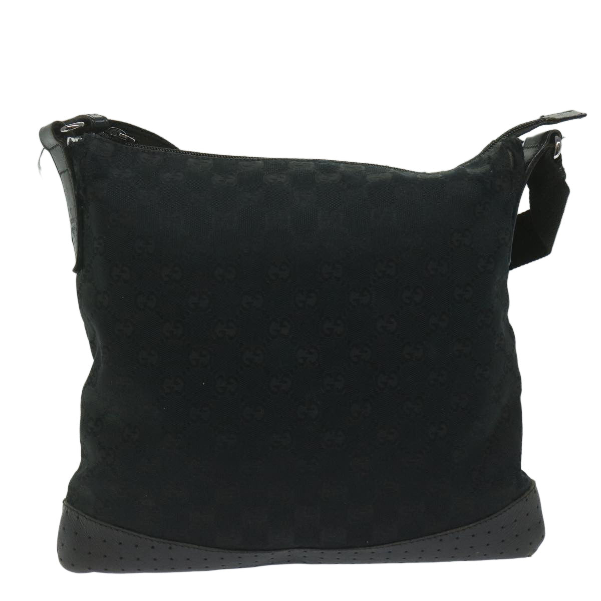 GUCCI GG Canvas Shoulder Bag Black 145857 61849