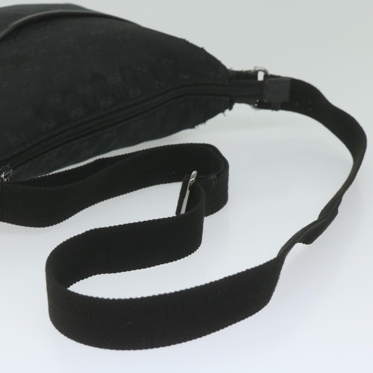 GUCCI GG Canvas Shoulder Bag Black 145857 61849