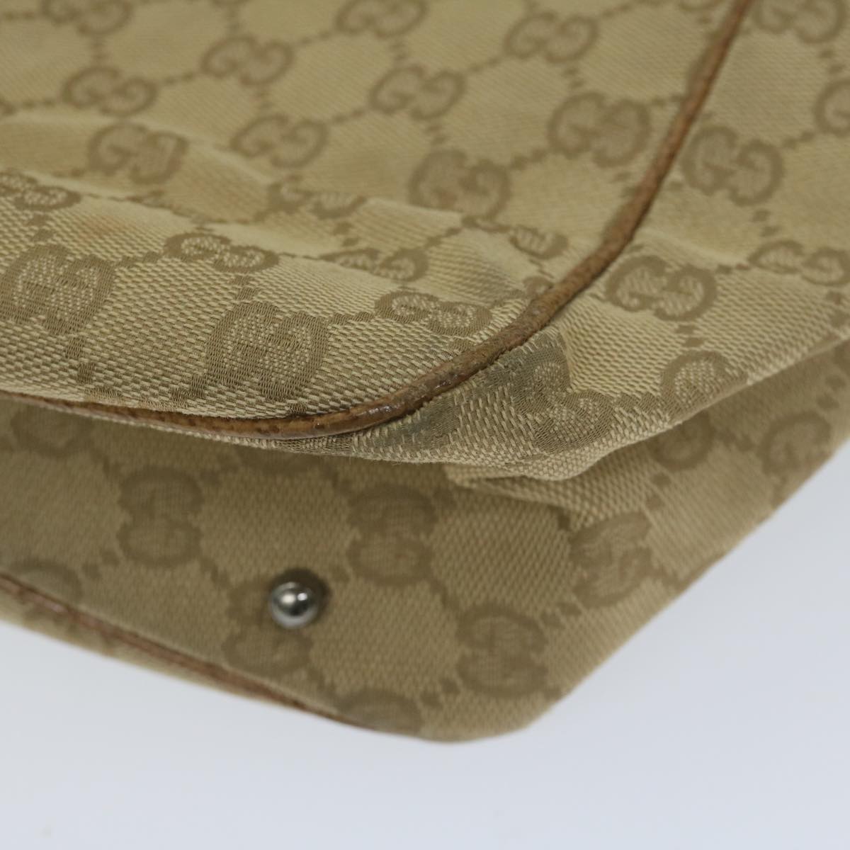 GUCCI GG Canvas Tote Bag Beige 113019 61850