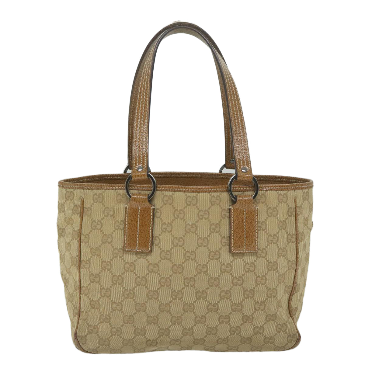 GUCCI GG Canvas Tote Bag Beige 113019 61850