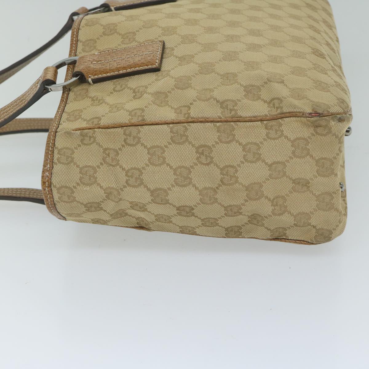 GUCCI GG Canvas Tote Bag Beige 113019 61850