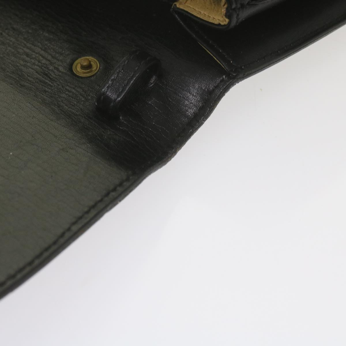 GUCCI Clutch Bag Leather Black 61894