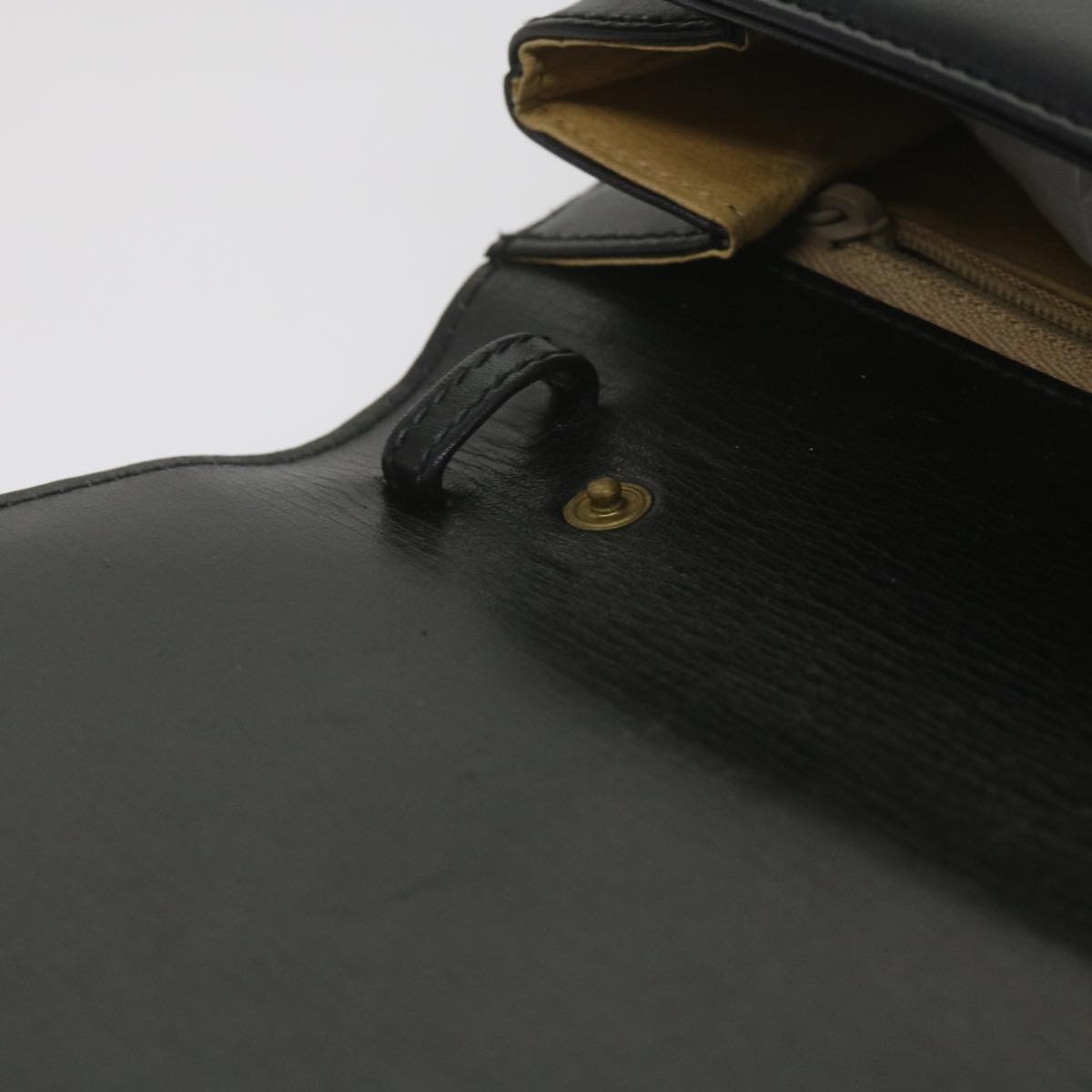 GUCCI Clutch Bag Leather Black 61894