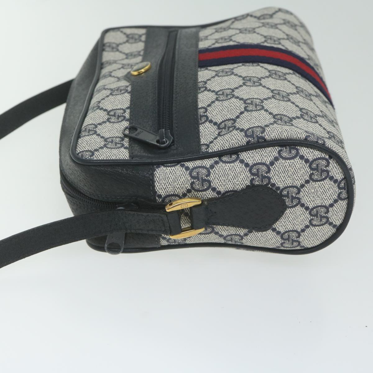 GUCCI GG Supreme Sherry Line Shoulder Bag Red Navy 56 02 004 61931