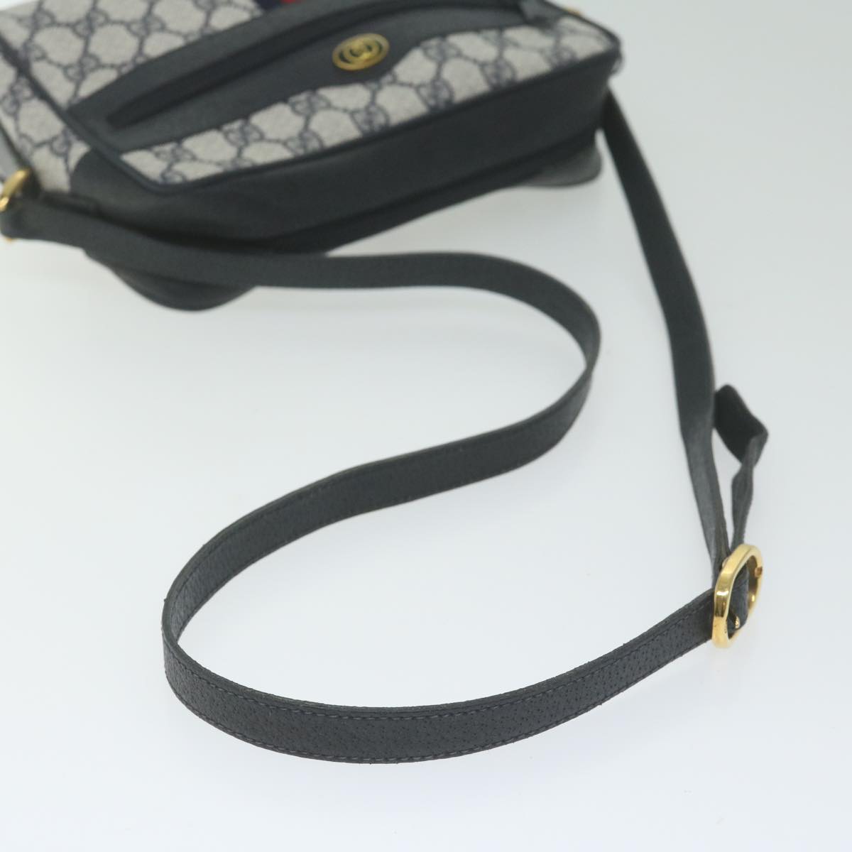 GUCCI GG Supreme Sherry Line Shoulder Bag Red Navy 56 02 004 61931