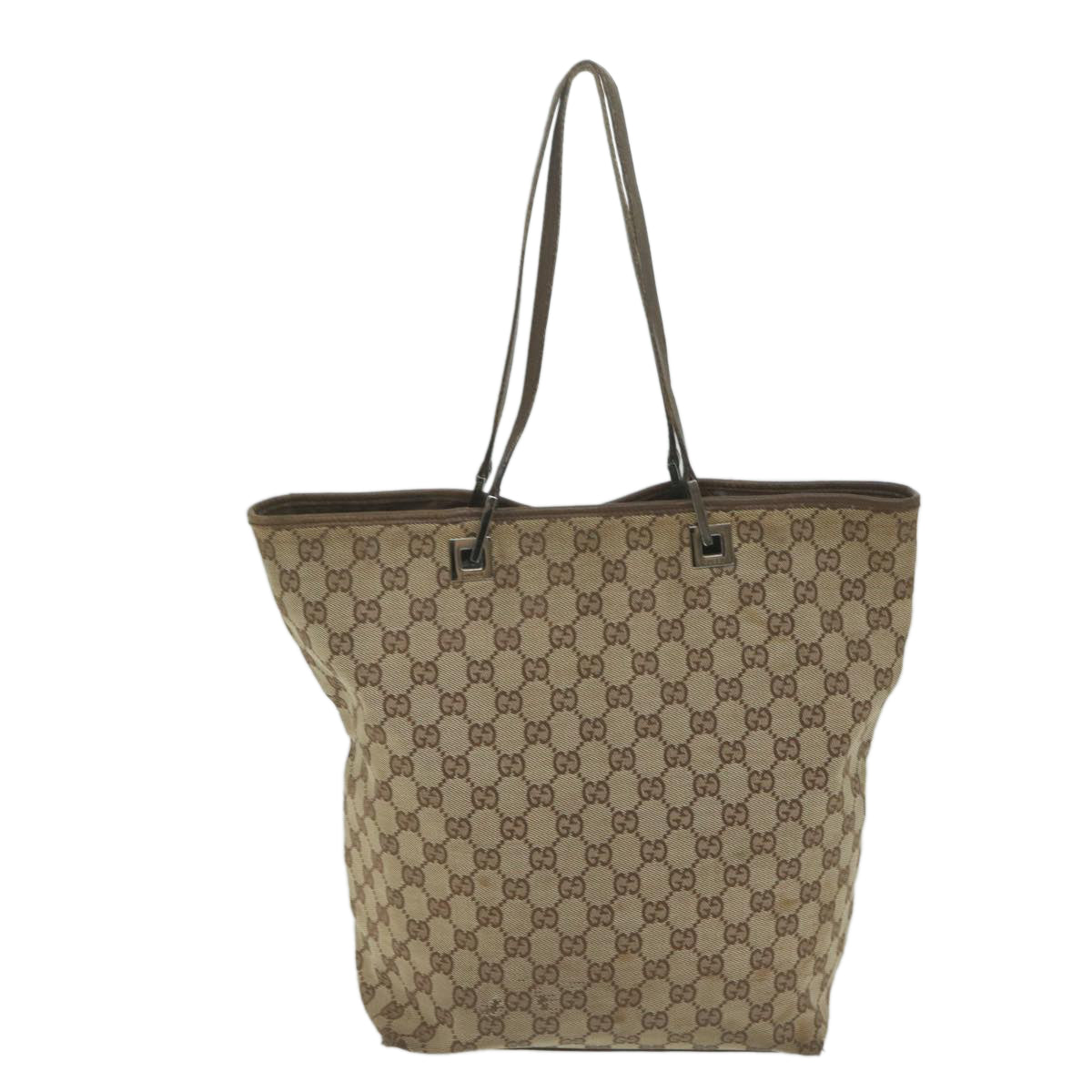 GUCCI GG Canvas Tote Bag Beige 31243 61956