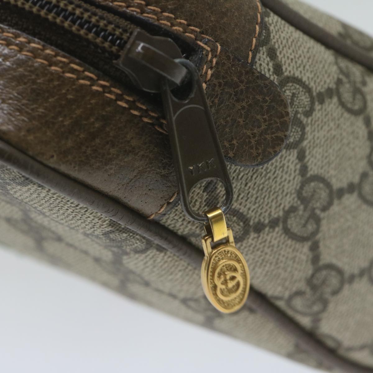 GUCCI GG Supreme Web Sherry Line Clutch Bag Beige Red Green 63 01 012 61993