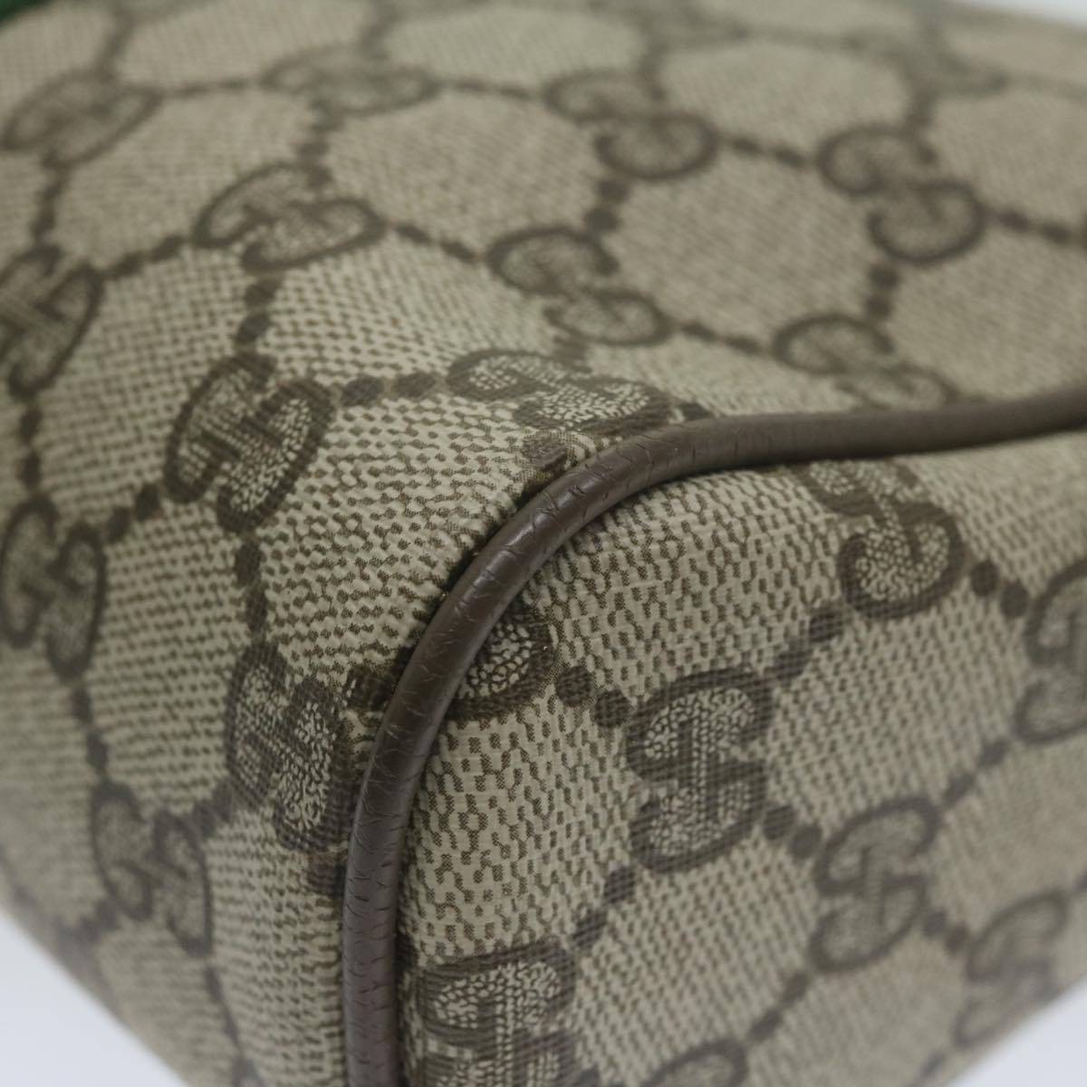 GUCCI GG Supreme Web Sherry Line Clutch Bag Beige Red Green 63 01 012 61993