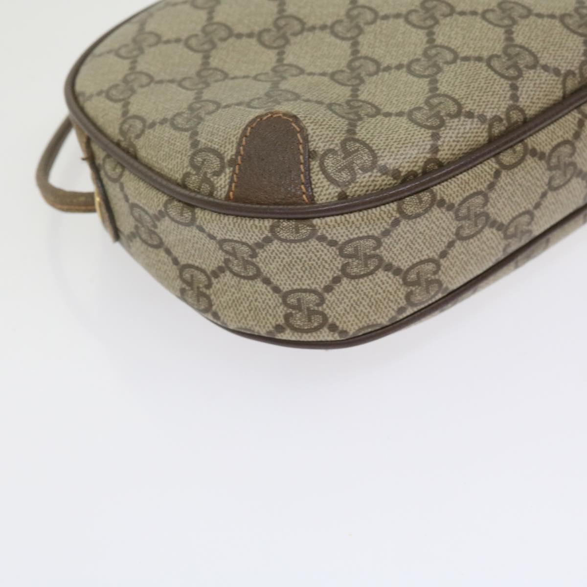 GUCCI GG Supreme Web Sherry Line Shoulder Bag Beige Red 89 02 066 61995