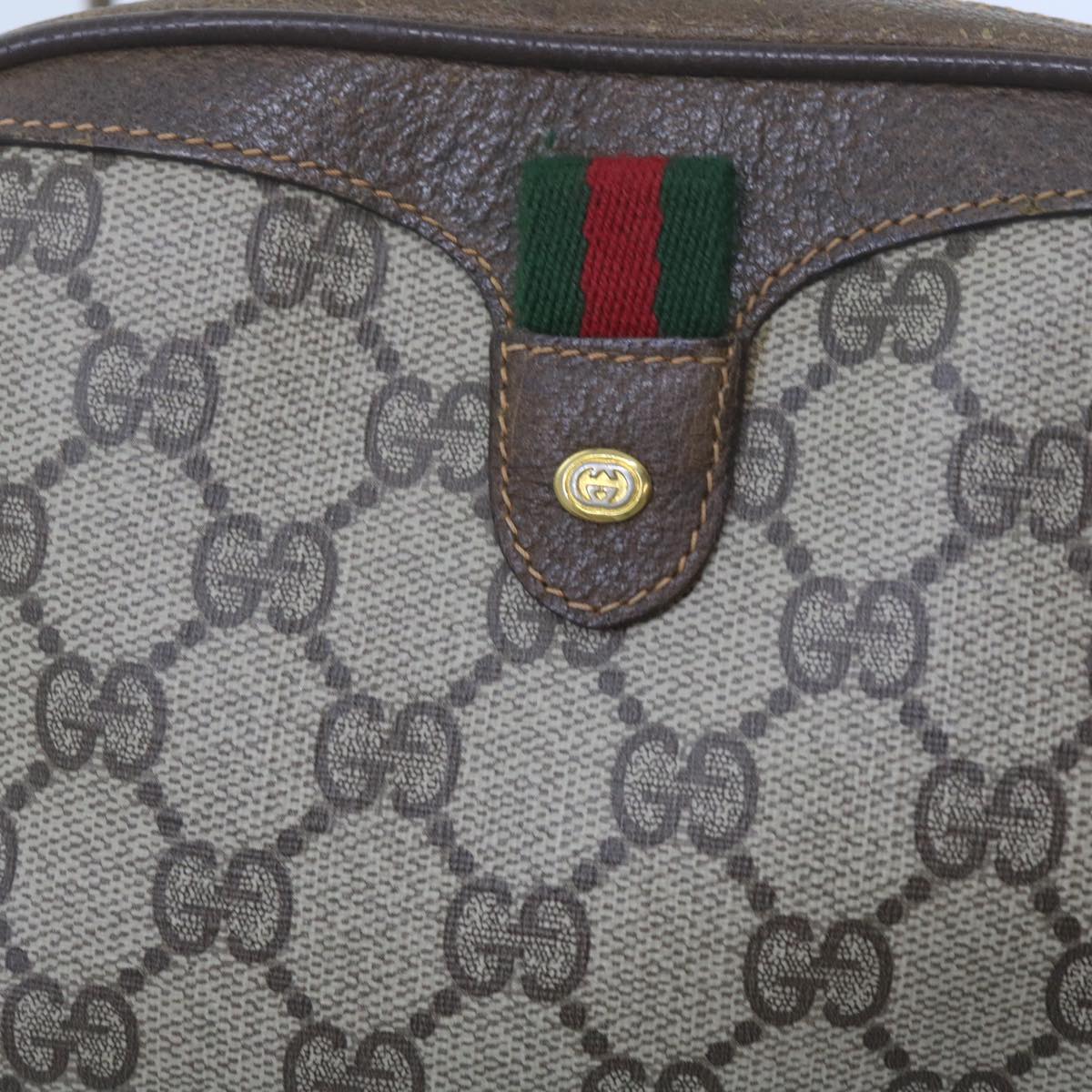 GUCCI GG Supreme Web Sherry Line Shoulder Bag Beige Red 89 02 066 61995