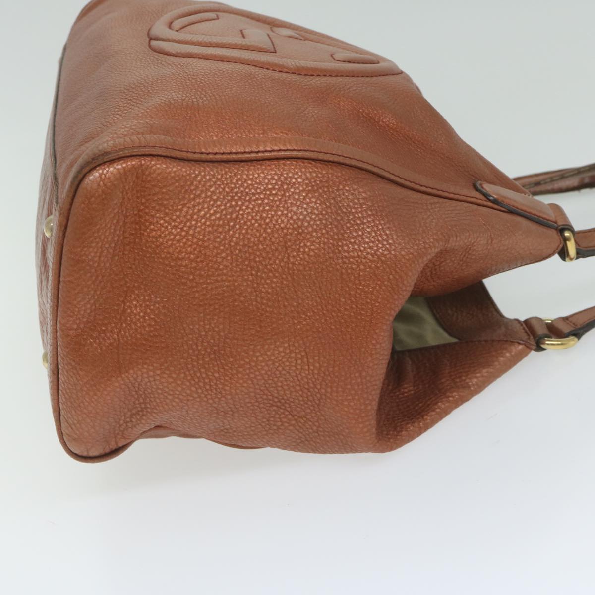 GUCCI Soho Tote Bag Leather Bronze 282309 62081