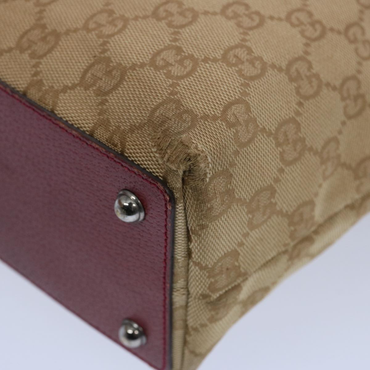 GUCCI GG Canvas Tote Bag Beige 120840 62102