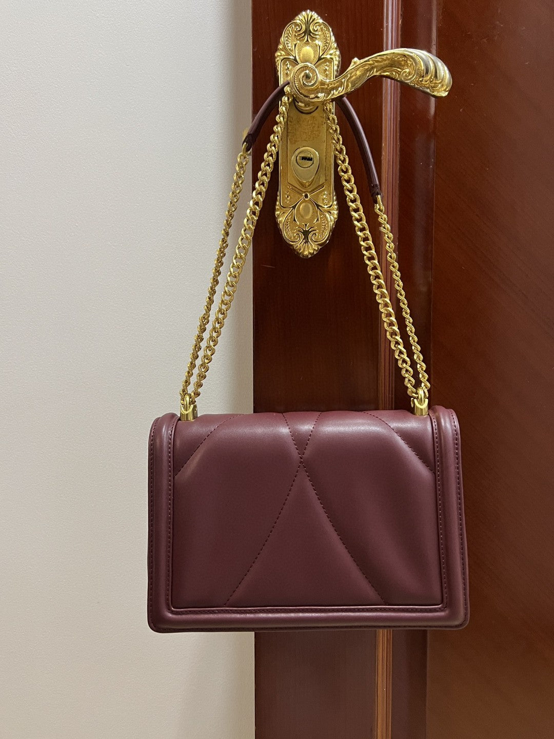 GLAMI Large Devotion Bag In Quilted Nappa Dark Violet For Women 10in/26cm GLAMI