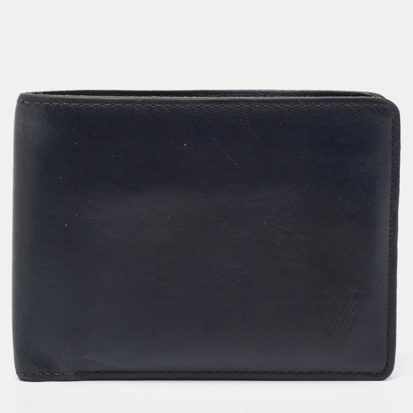 Louis Vuitton Navy Leather Bifold Wallet