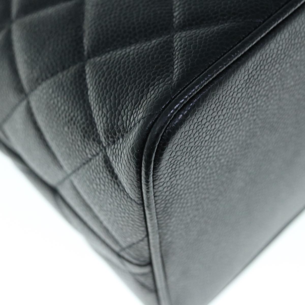 CHANEL Tote Bag Caviar Skin Standard Black CC 62895S