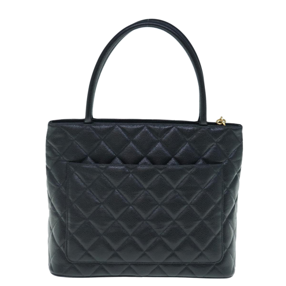 CHANEL Tote Bag Caviar Skin Standard Black CC 62895S