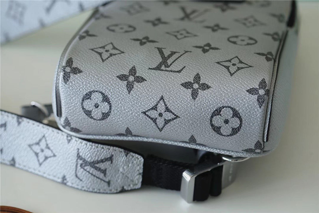 LV Outdoor Sling Bag Taigarama Gunmetal Gray For Men, Bags, Crossbody Bags 8.3in/21cm LVÃ‚Â 