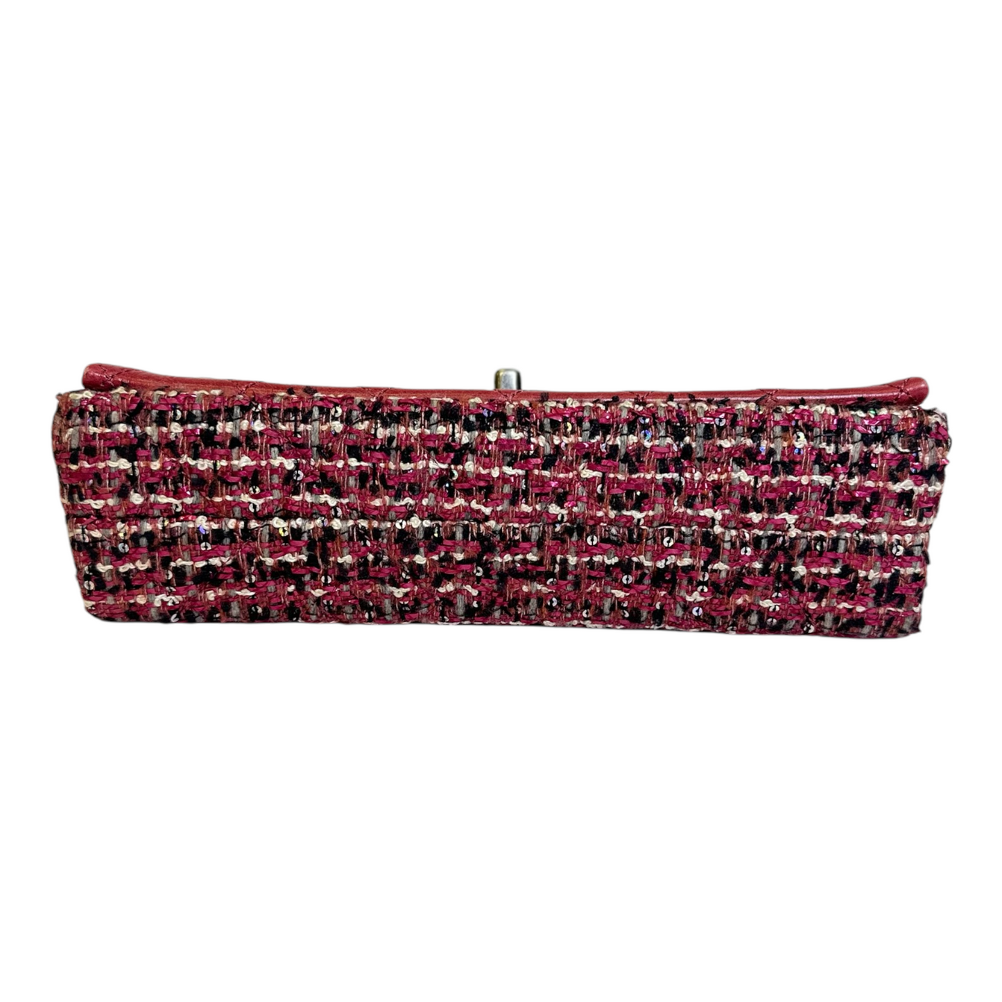 Chanel Pink CC Lambskin and Tweed Flap