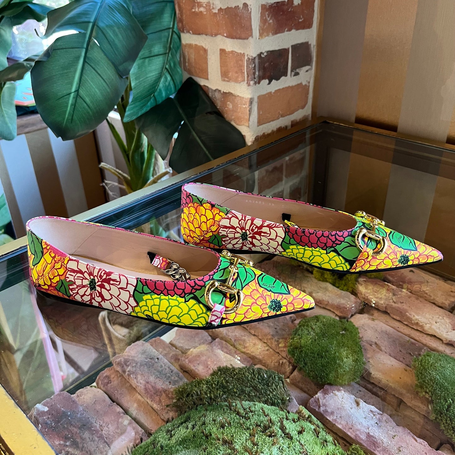 GUCCI Ken Scott Floral Ballerina Flats SZ 38