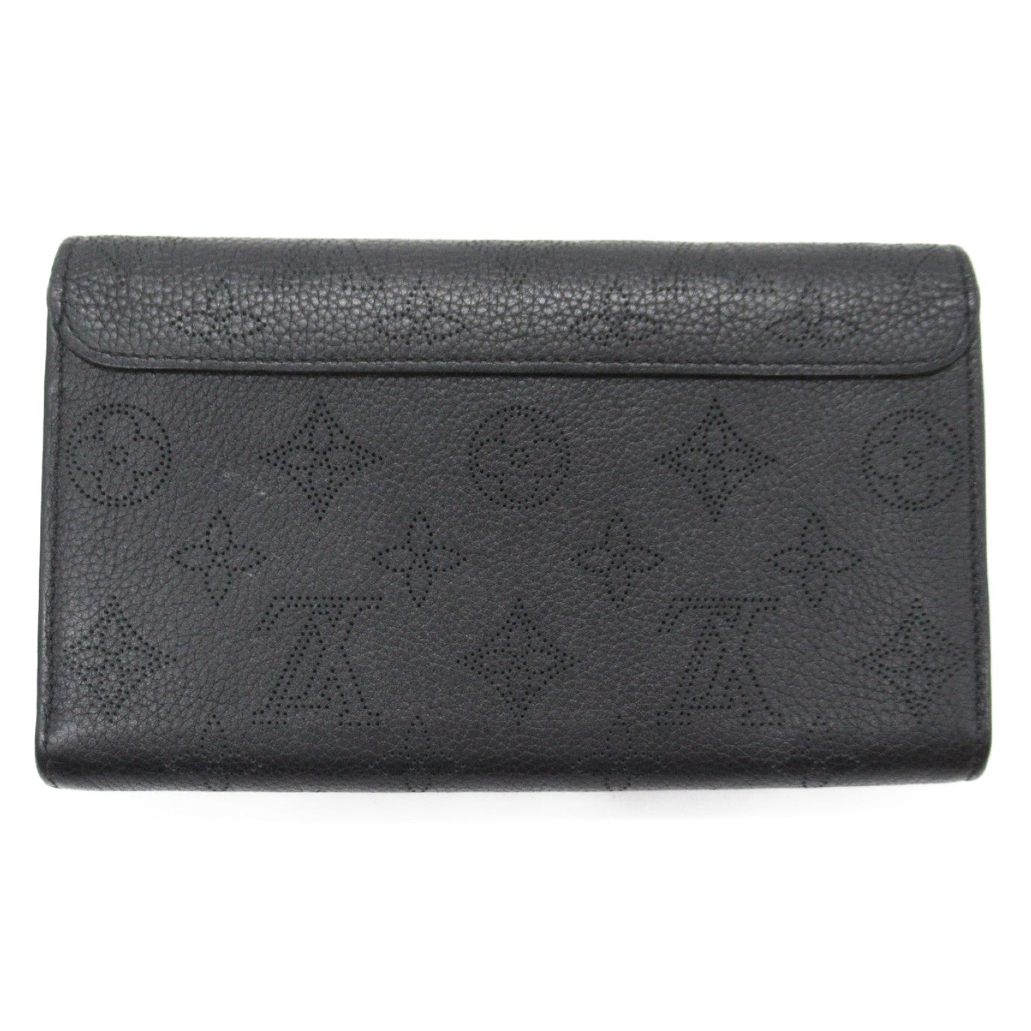 Louis Vuitton Louis Vuitton Portefolio Iris Round Long Wallet Leather Machina  Black M60143