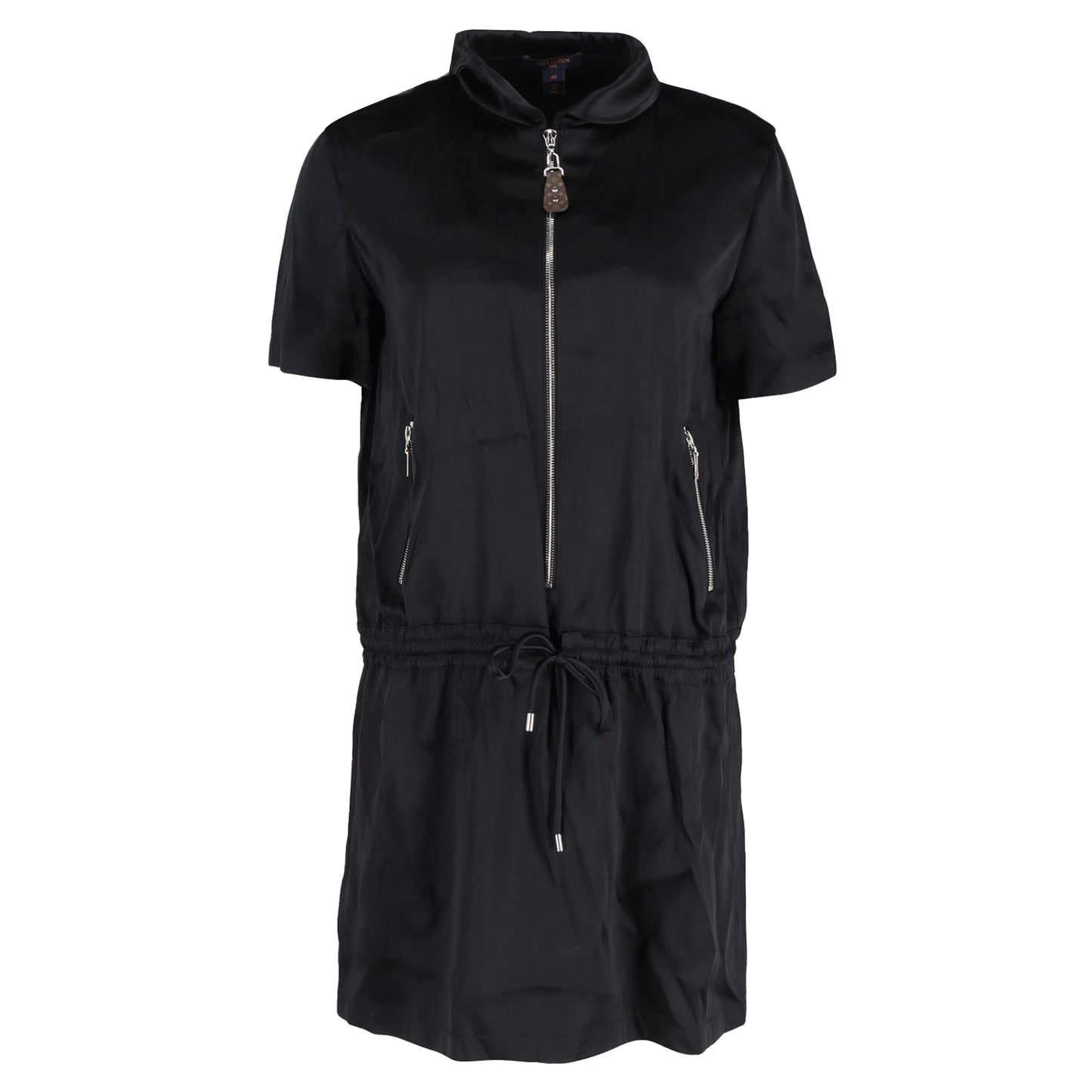 Louis Vuitton Sporty Trompe L’Oeil Dress in Black Satin