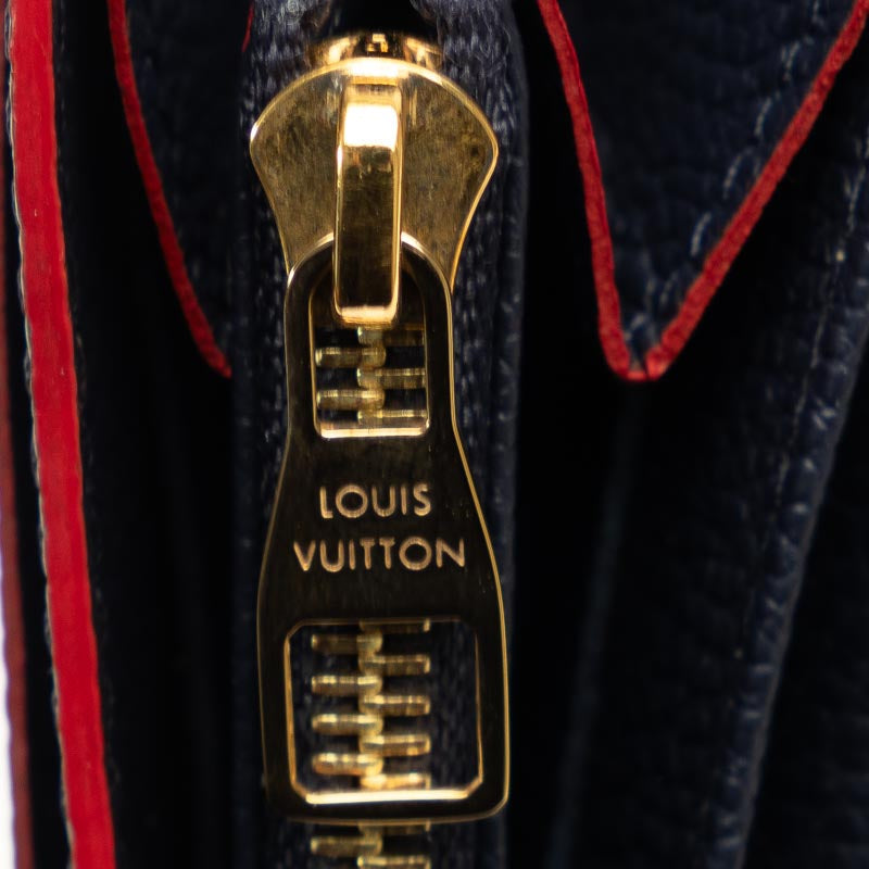 LOUIS VUITTON Louis Vuitton Monogram Amplant M62125 Long Wallet Leather Marine Rouge Naïve