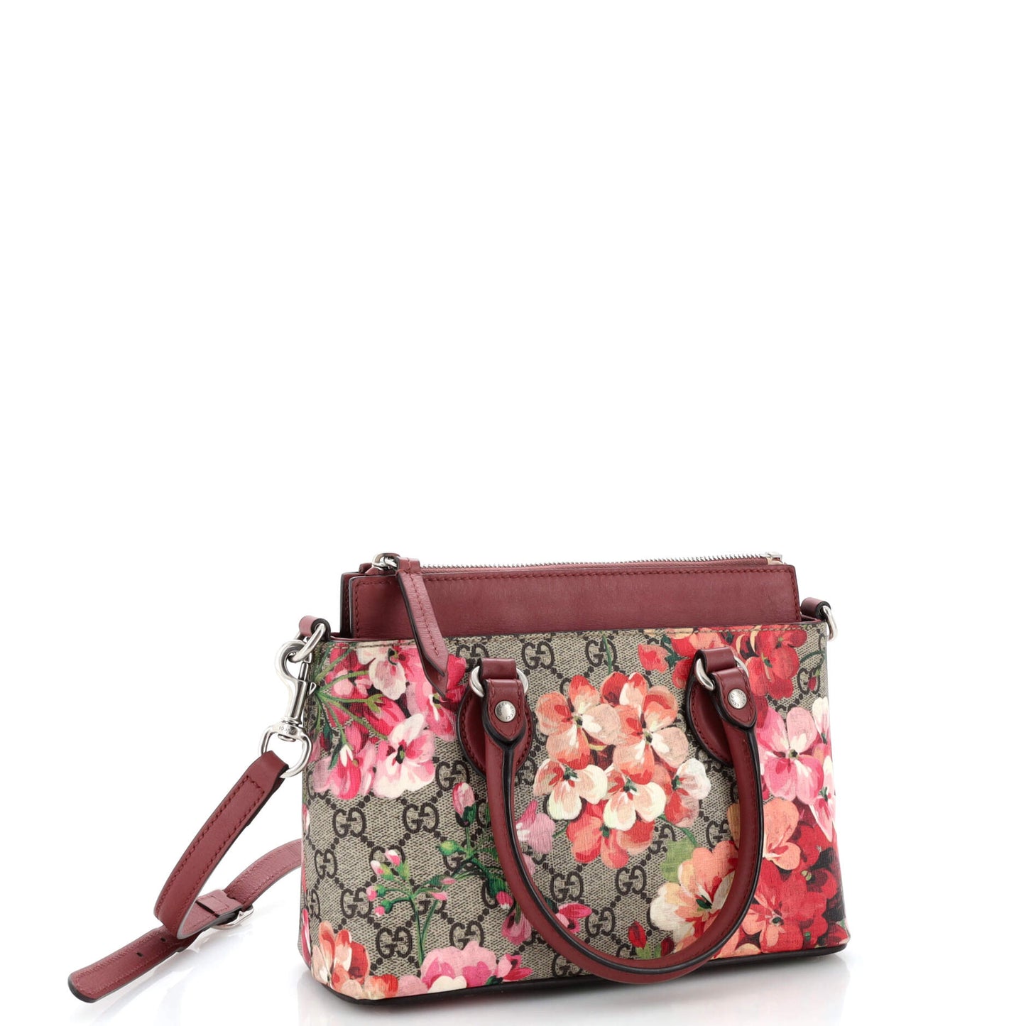 Linea A Convertible Tote Blooms Print GG Coated Canvas Mini