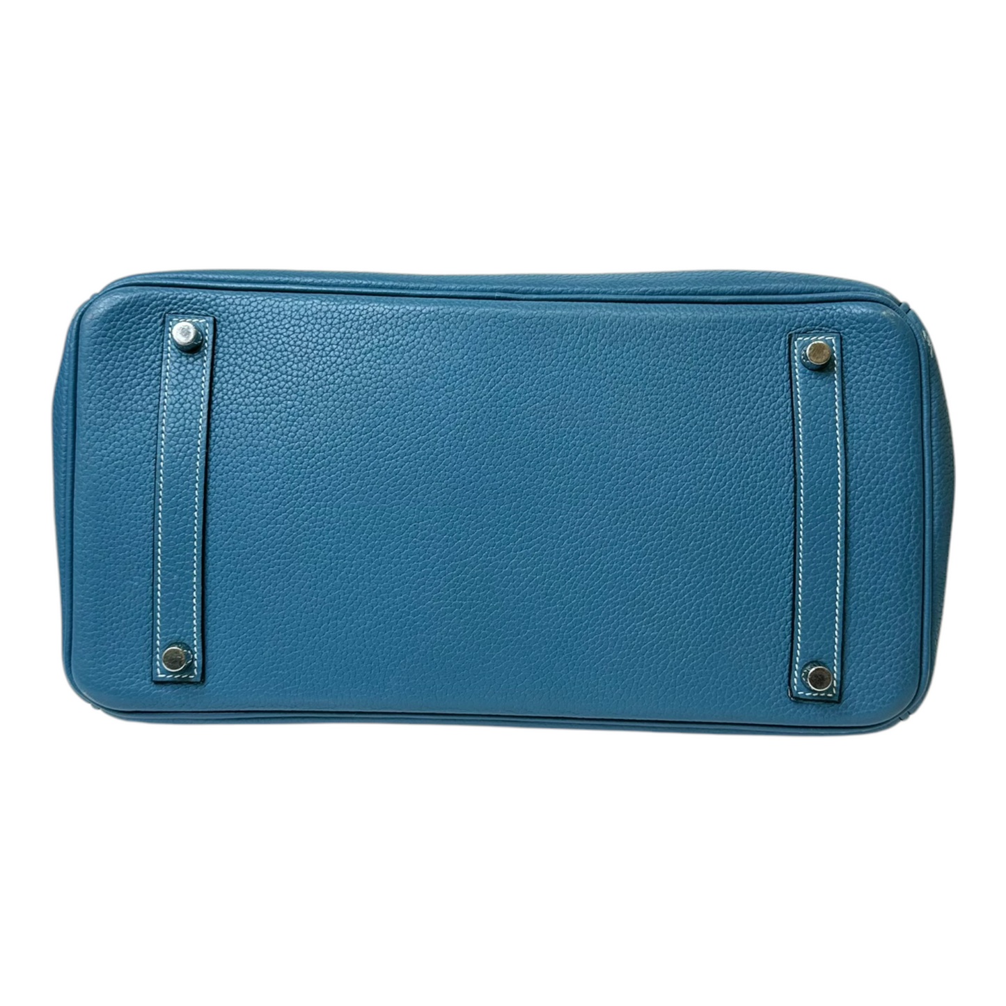 Hermes Birkin 35 Blue Jean Togo Silver Hardware