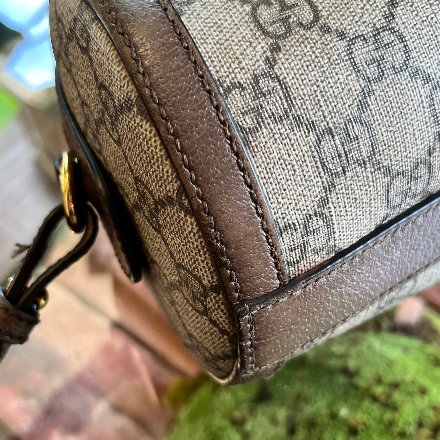 GUCCI Ophidia Boston GG Supreme Monogram Web Satchel