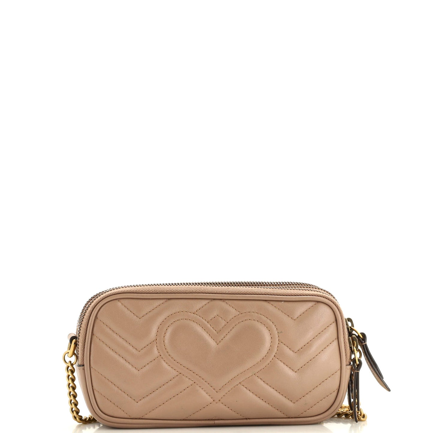 GG Marmont Triple Zip Chain Bag Matelasse Leather Mini