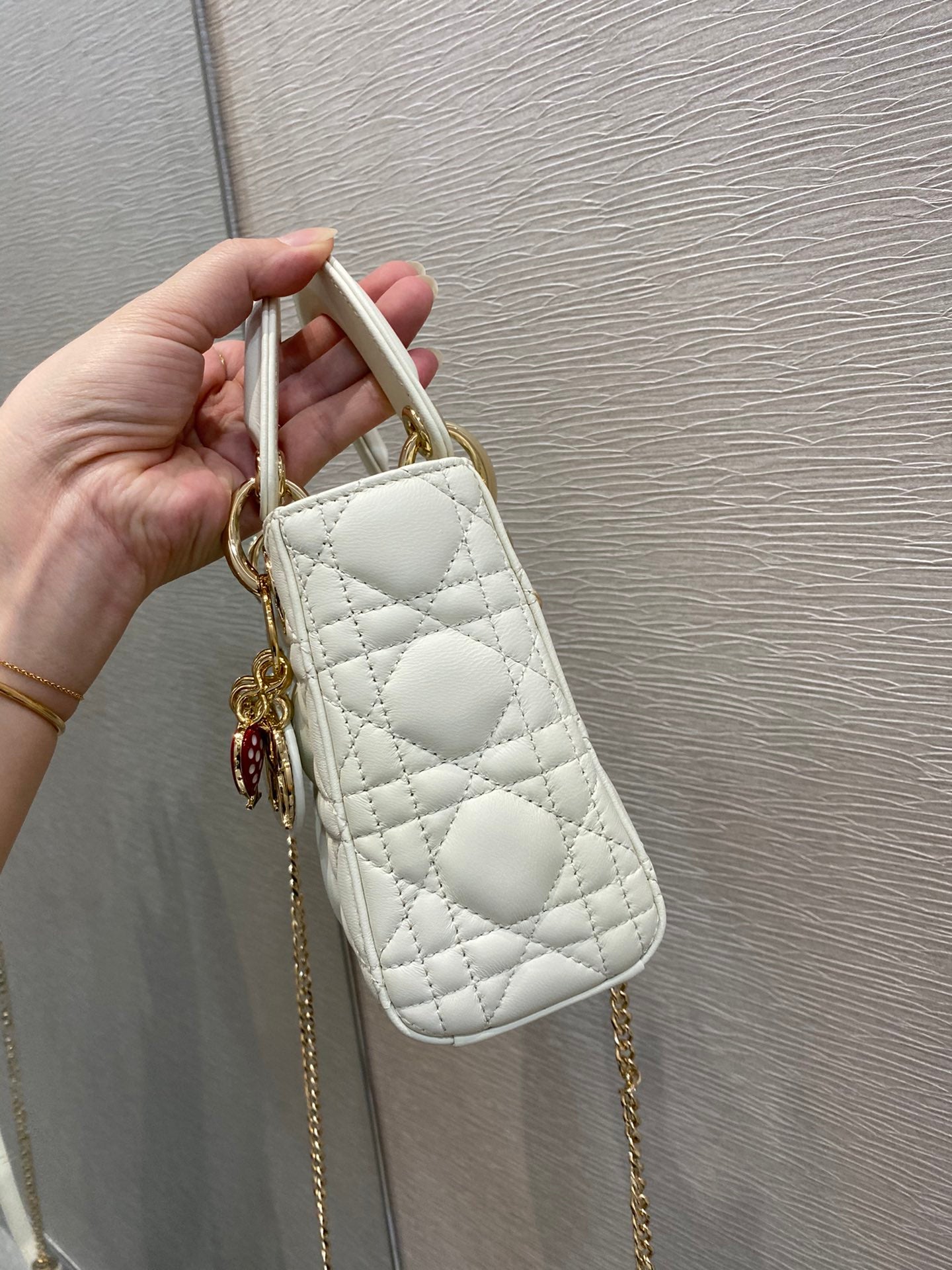 GLAMI Mini Lady Bag White For Women 6.5in/17cm CD M0505SLOI