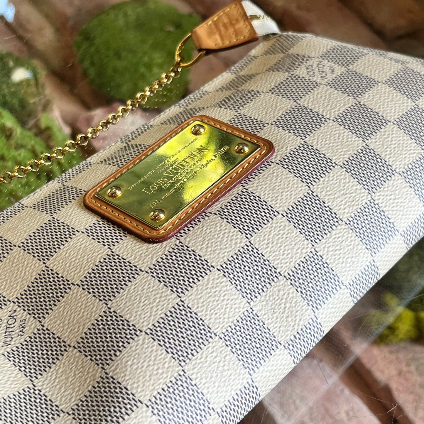 LOUIS VUITTON Eva Damier Azur Canvas Shoulder Bag