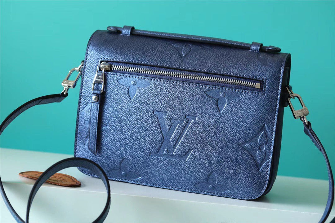 LV Pochette Metis Monogram Canvas Navy Blue For Women, WomenÃ¢â‚¬â„¢s Handbags, Shoulder Bags And Crossbody Bags 9.8in/25cm LV
