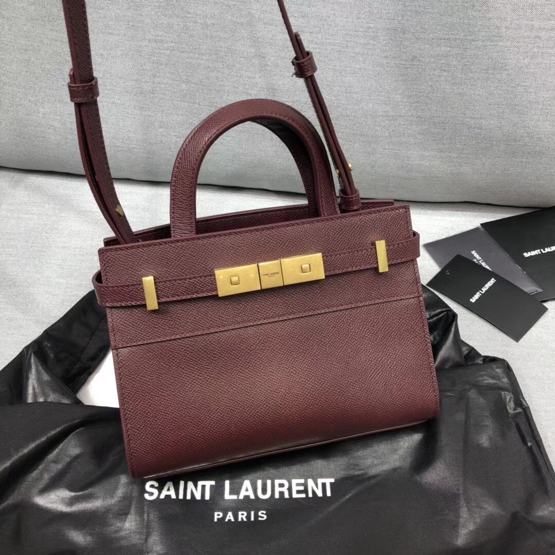GLAMI Manhattan Nano Shopping Bag In Box Burgundy For Women 8.2in/21cm YSL