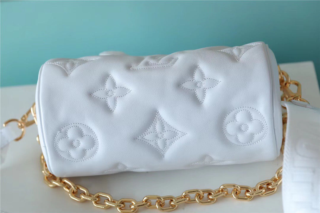 LV Papillon GLAMI Bag Classic Monogram For Women 20cm White LV M59827