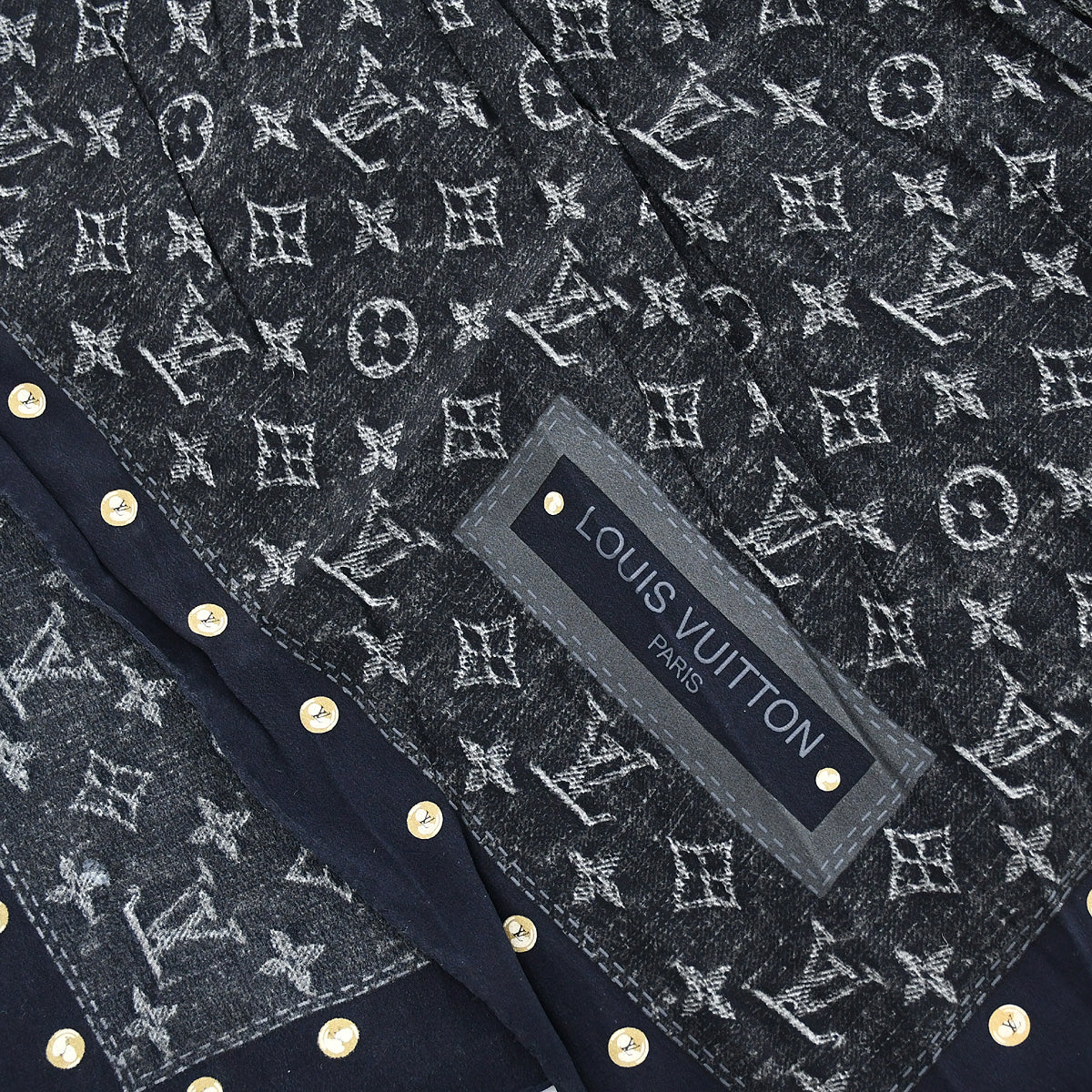 Louis Vuitton Monogram Denim Silk Shawl