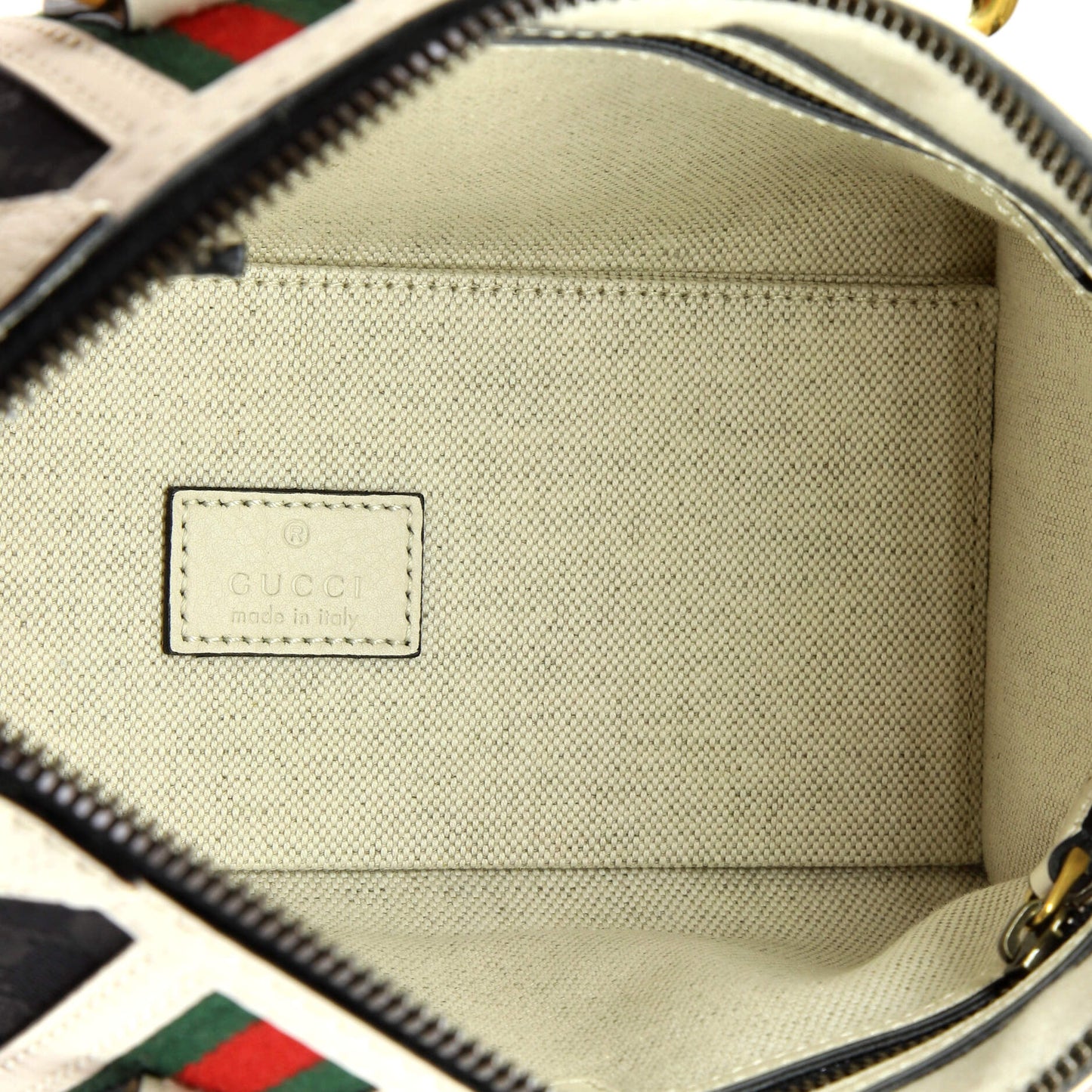 Bauletto Top Handle Bag GG Canvas and Leather Small
