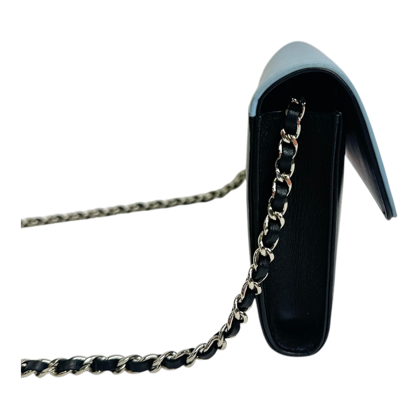 Chanel Airlines Lambskin Wallet On Chain WOC Blue Black Red