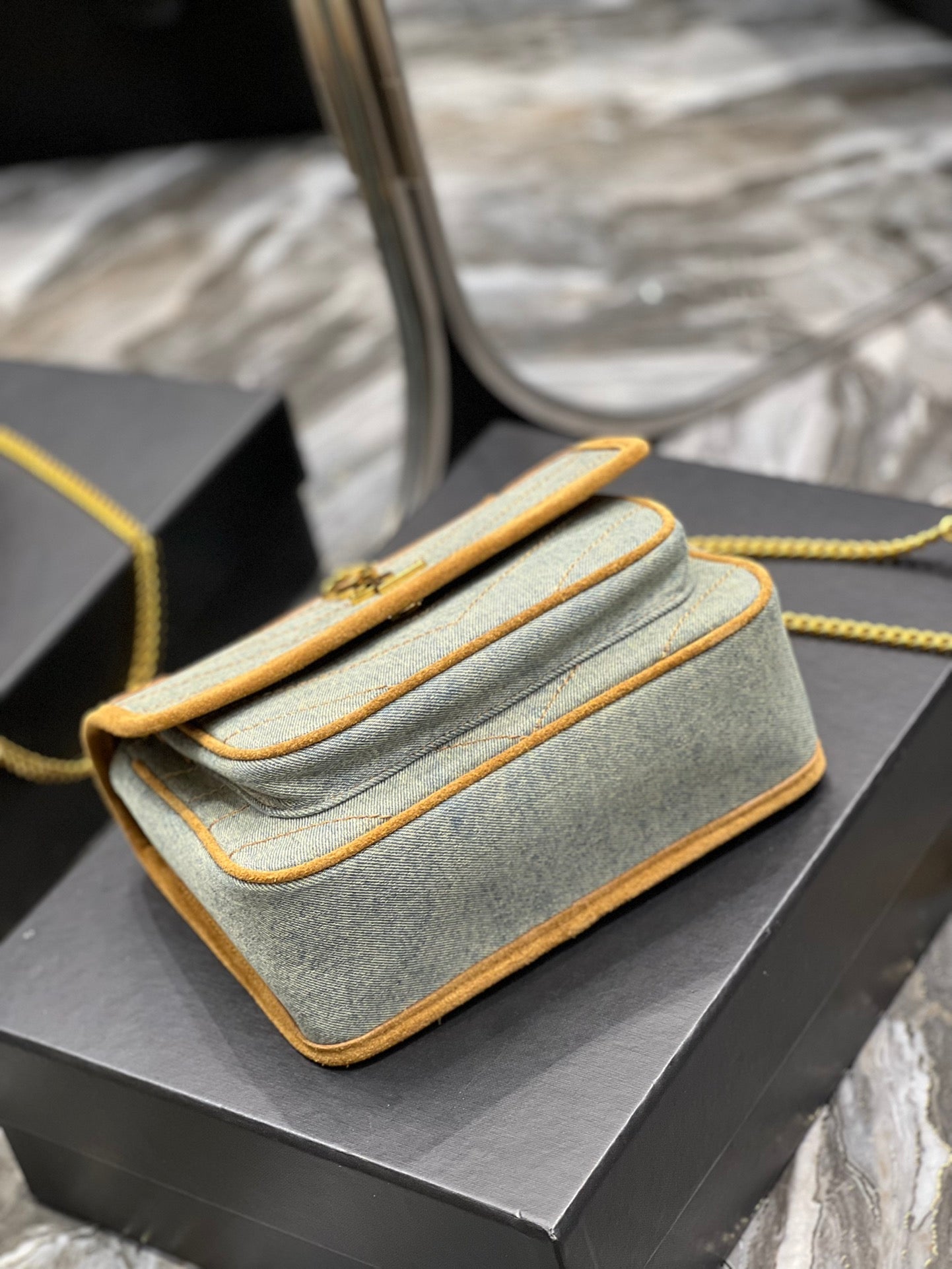 GLAMI Niki Mini Chain Bag In Canvas For Women 8.6in/22cm YSL