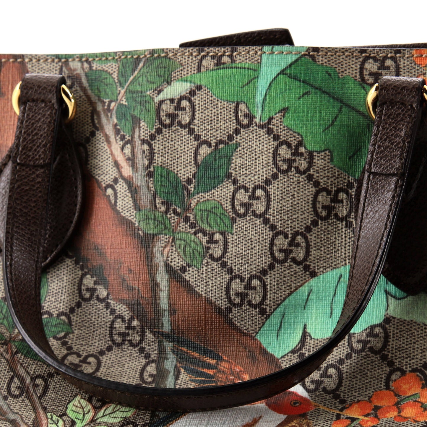 Convertible Soft Tote Tian Print GG Coated Canvas Medium