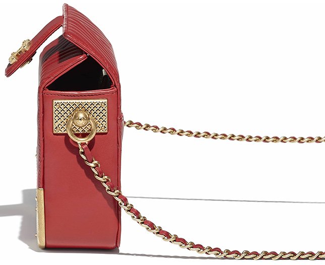 Chanel Calfskin Chevron Quilted Paris Hamburg Rock The Corner Minaudiere Bag
