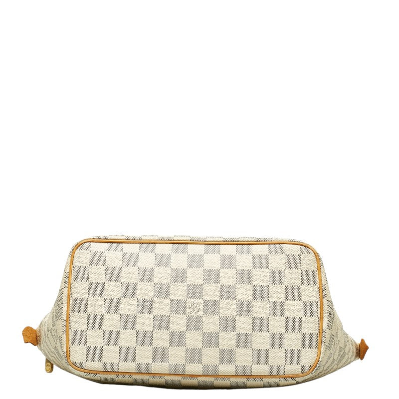 Louis Vuitton Saleya PM Tote Handbag Damier Azur N51186 White