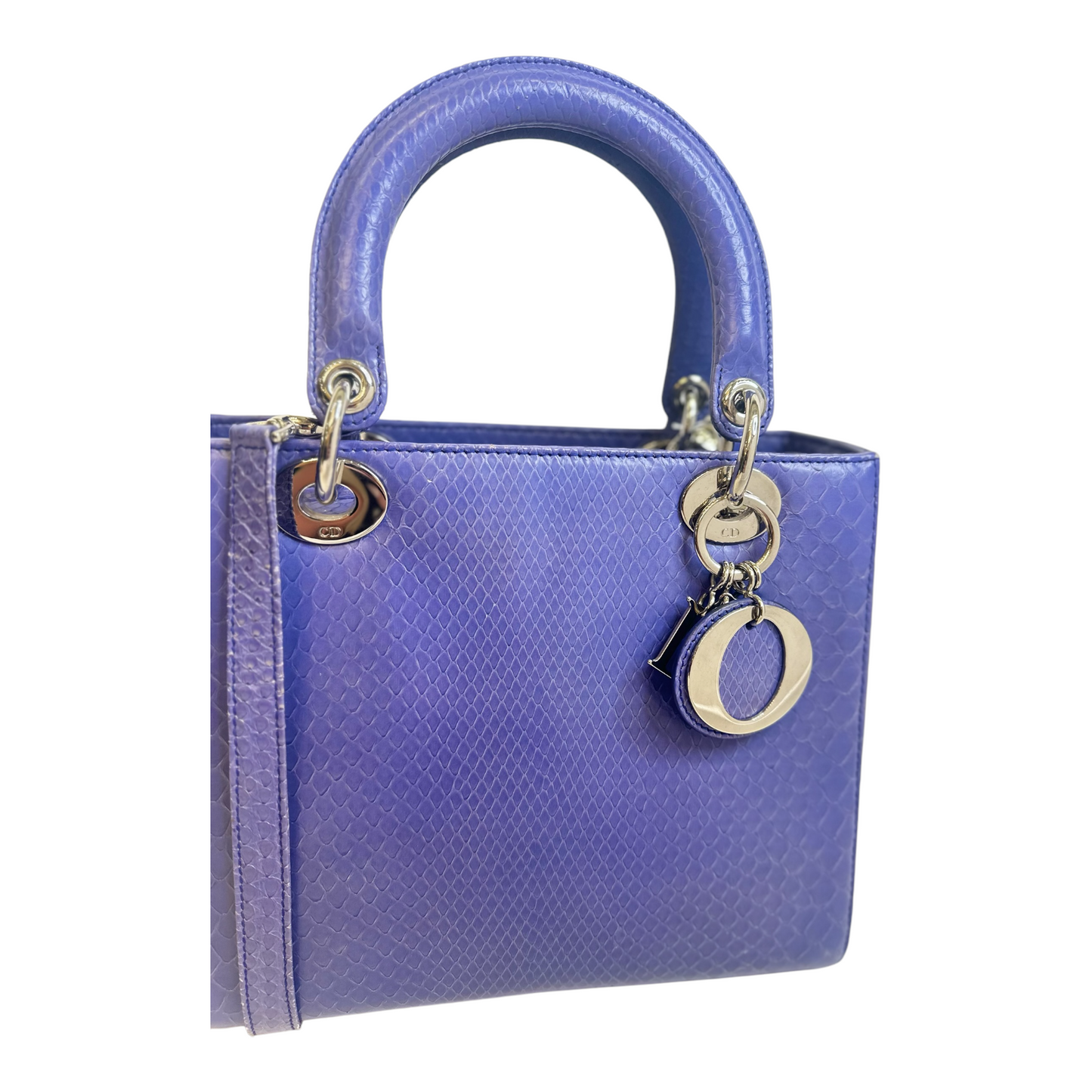 Christian Dior Snakeskin Medium Lady Dior Lavender
