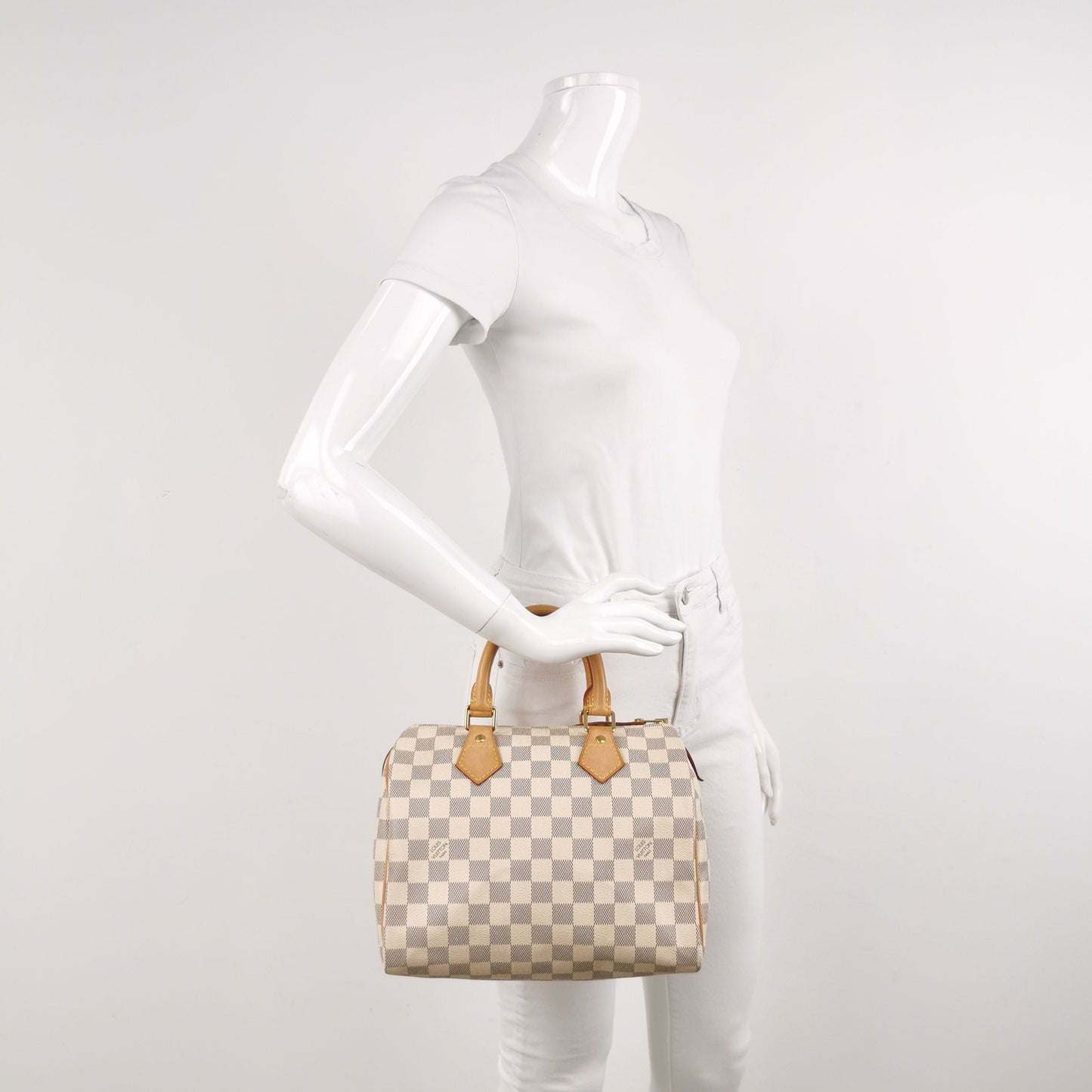 Preloved GLM-Speedy 25 Damier Canvas Boston Bag 250517781196411