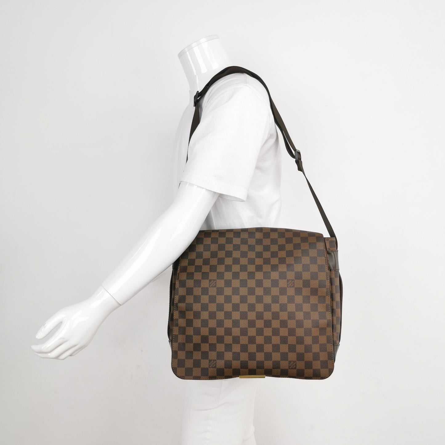 Preloved GLM-Bastille Leather Checkerboard Shoulder Bag 250513781190426