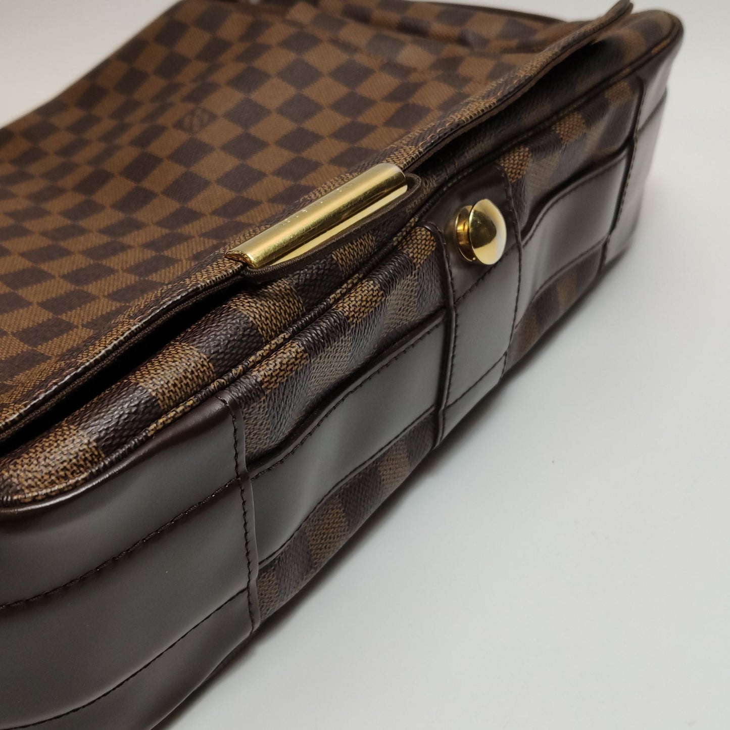 Preloved GLM-Bastille Leather Checkerboard Shoulder Bag 250513781190426