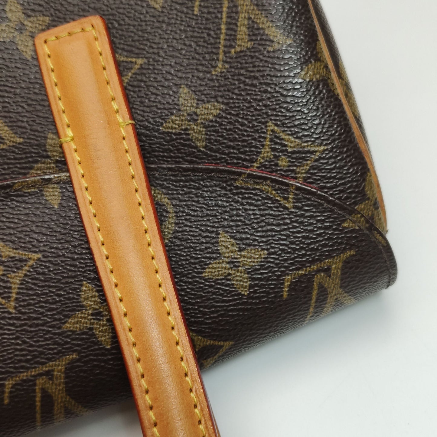 Preloved GLM-Sonatine Bag Small Size Vegetable Tanned Leather Monogram Flap Handbag 250503781176058